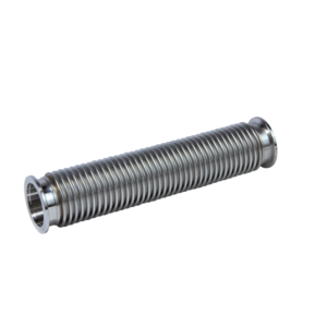 Corrugated hose, highly flexible, thin-wall; stainless steel: flange 1.4301/304; bellows 316L