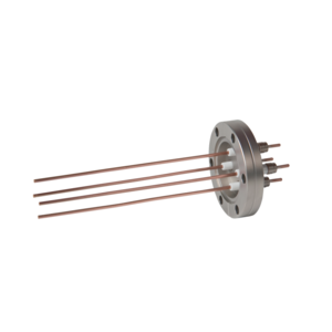 Electrical feedthrough, flanged, with silicone plug