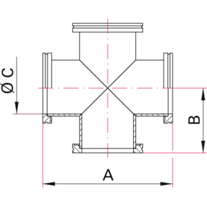 ISO-K Kreuzstück - Maßbild