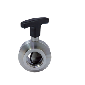 Butterfly valve, manually actuated