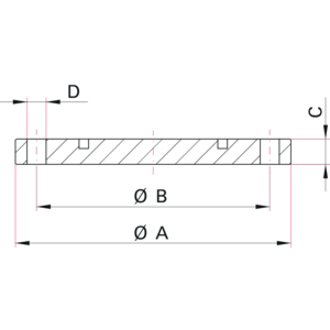 ISO-F Blank Flange - Dimensions