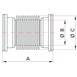 ISO-K Spring Bellows - Dimensions