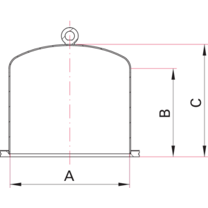 Modularvakuumkammer, Glocke - Maßbild