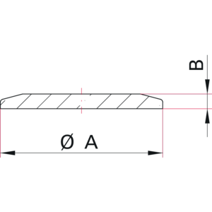ISO-KF Glass Blank Flange - Dimensions