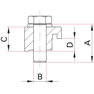 ISO-K Single Claw Clamp for Base Plate with Sealing Groove - Dimensions