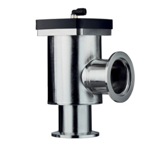 HV Angle valve, N-series, DN 40 ISO-KF, electro-pneumatic, PI (PNP)/PV 24 V DC, SS/FKM