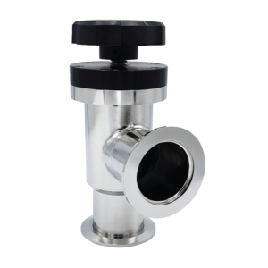 HV angle valve, DN 25 ISO-KF, manually operated, 304/FKM, "A"-dim. 50 mm