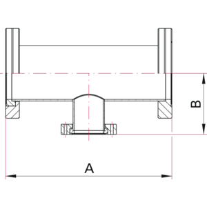 CF Reducer Tee - Dimensions