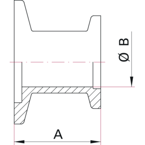 ISO-KF Straight Reducer - Dimensions