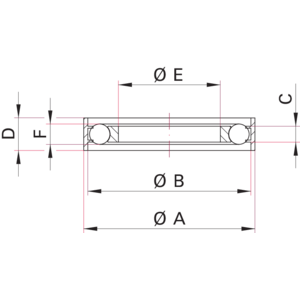 ISO-KF Outer Centering Ring with Inner Support Ring - Dimensions